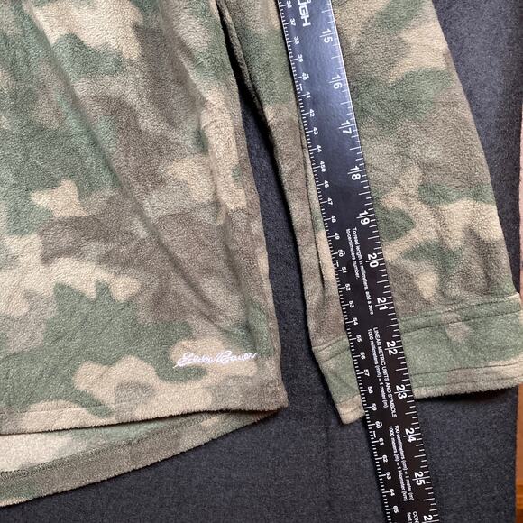 Eddie Bauer Womens Jacket Green Camo Shacket Fleece Pockets Button Up Large - Picture 10 of 16